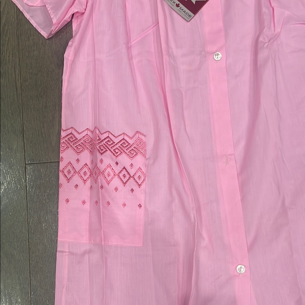 Rare Find Vintage 1980’s Pink Embroidered Summer Nightgown - Picture 3 of 15